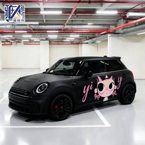 适用宝马MINI COOPER车贴拉花卡通少女车贴车身外观装饰贴画