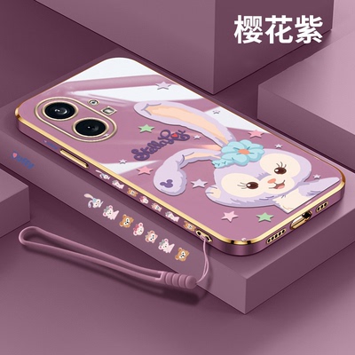 手机壳电镀卡通镜头全包可爱