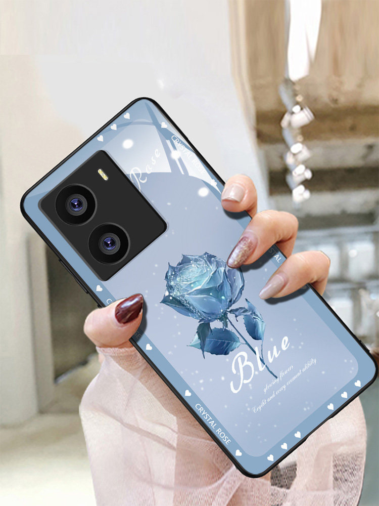 水晶玫瑰适用vivoiqooz7手机壳z7x钢化玻璃neo7少女neo6se新款neo5高级感neo高端u3x防摔z1全包u1/z3/u5套z5