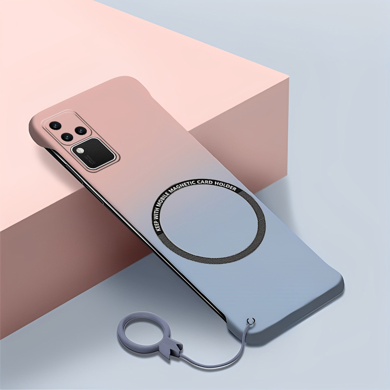 渐变色vivos18手机壳磁吸无边框s18pro半包超薄新款防摔散热套