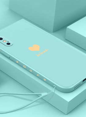 超火爱心苹果iPhoneX/XS手机壳个性创意硅胶全包防摔时尚潮牌简约苹果x磨砂男女款ins风超薄保护壳