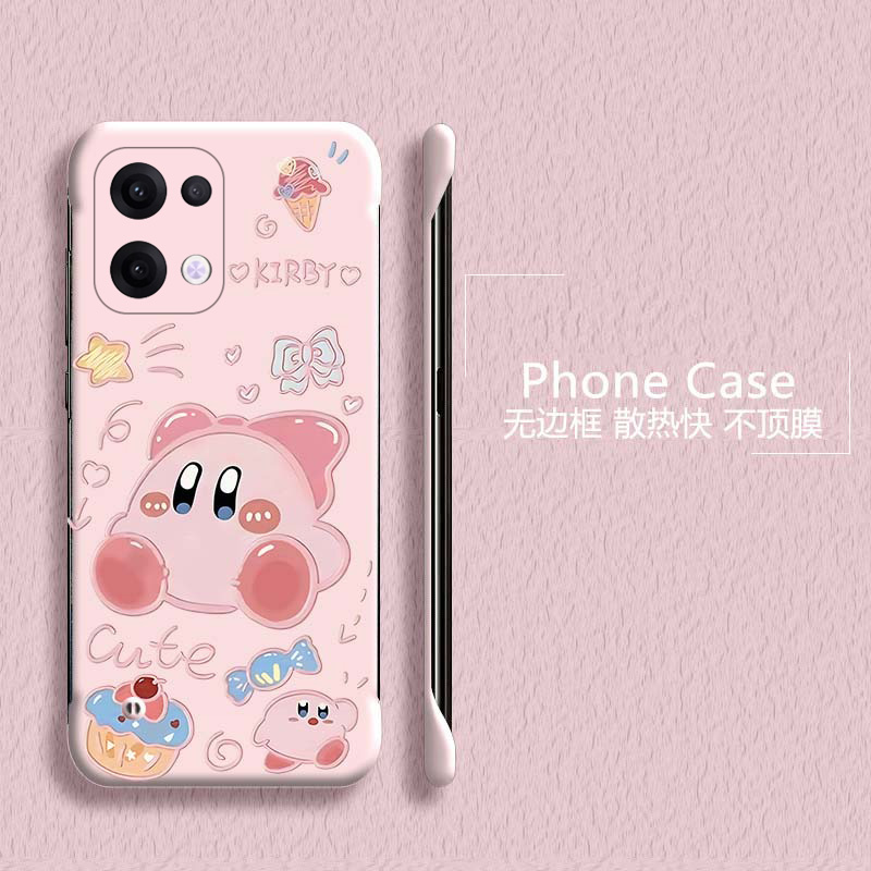 星之卡比适用opporeno12手机壳reno13pro无边框reno11散热reno8新款reno9半包ren8超薄7se硬壳防摔保护套女