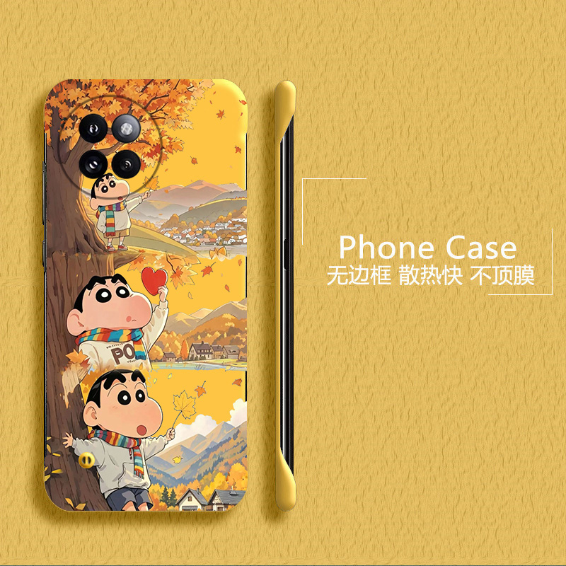 蜡笔小新适用小米civi4pro手机壳civi3无边框Civi2散热红米note9pro新款mix4半包4g超薄小米9硬1s防摔5g套女