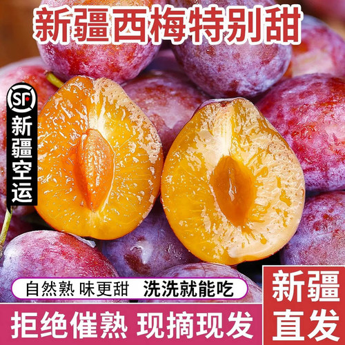 新疆喀什西梅法兰西小西梅孕妇水果新鲜李子当季整箱空运包邮