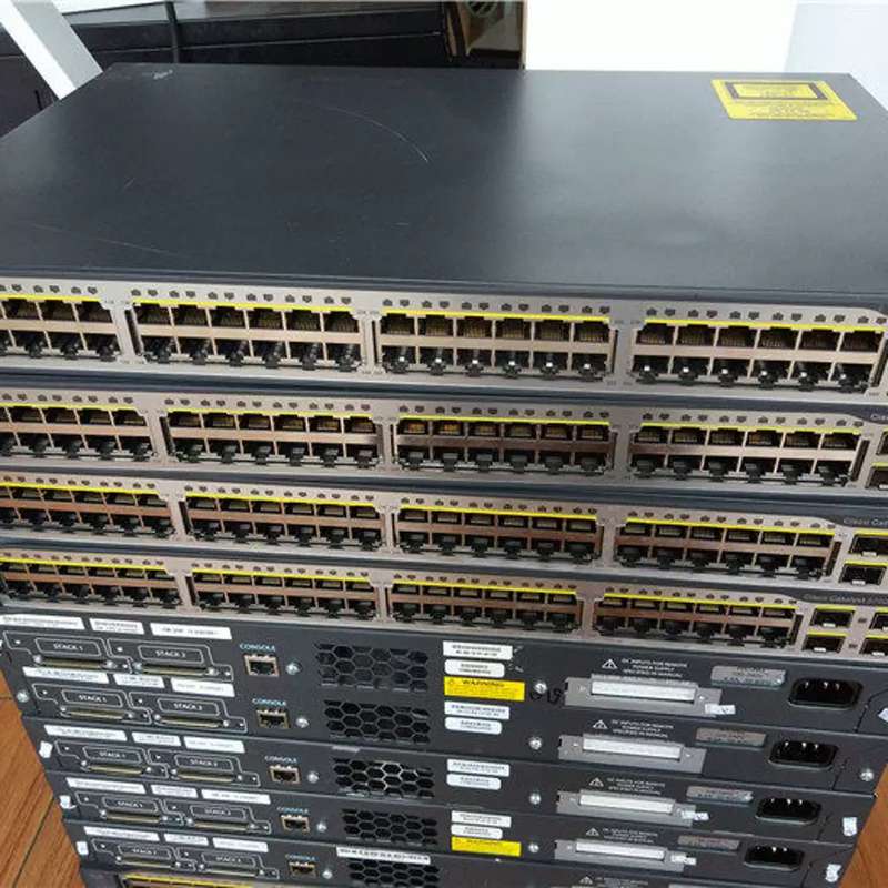 议价si科CIsco WS-C3750V2-48TS 48口百兆 三层网管交换机 有保修