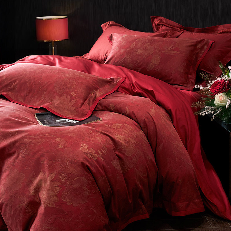 斯得福国风轻奢高级感纯棉色织贡缎四件套南通家纺十大品牌旗舰店