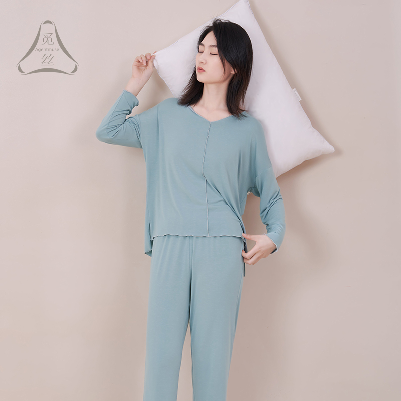 Agentmuse觅丝女士V领睡衣莫代尔