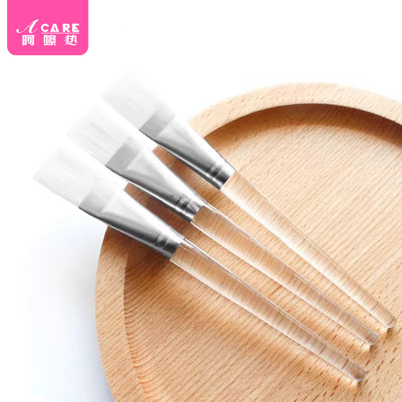 面膜刷C1pq801-易上手软毛刷头长柄透明刷子涂抹式小巧化妆刷