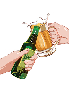 啤酒贴纸双面同色撕下无痕橱窗