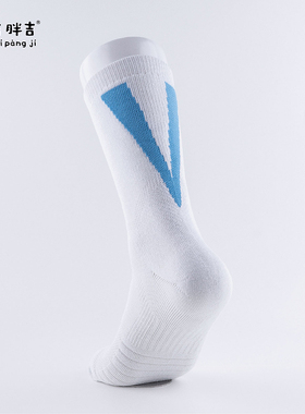 胖吉新大V篮球袜子PE加强版加厚防滑吸汗球员版高帮毛巾底CBA平替