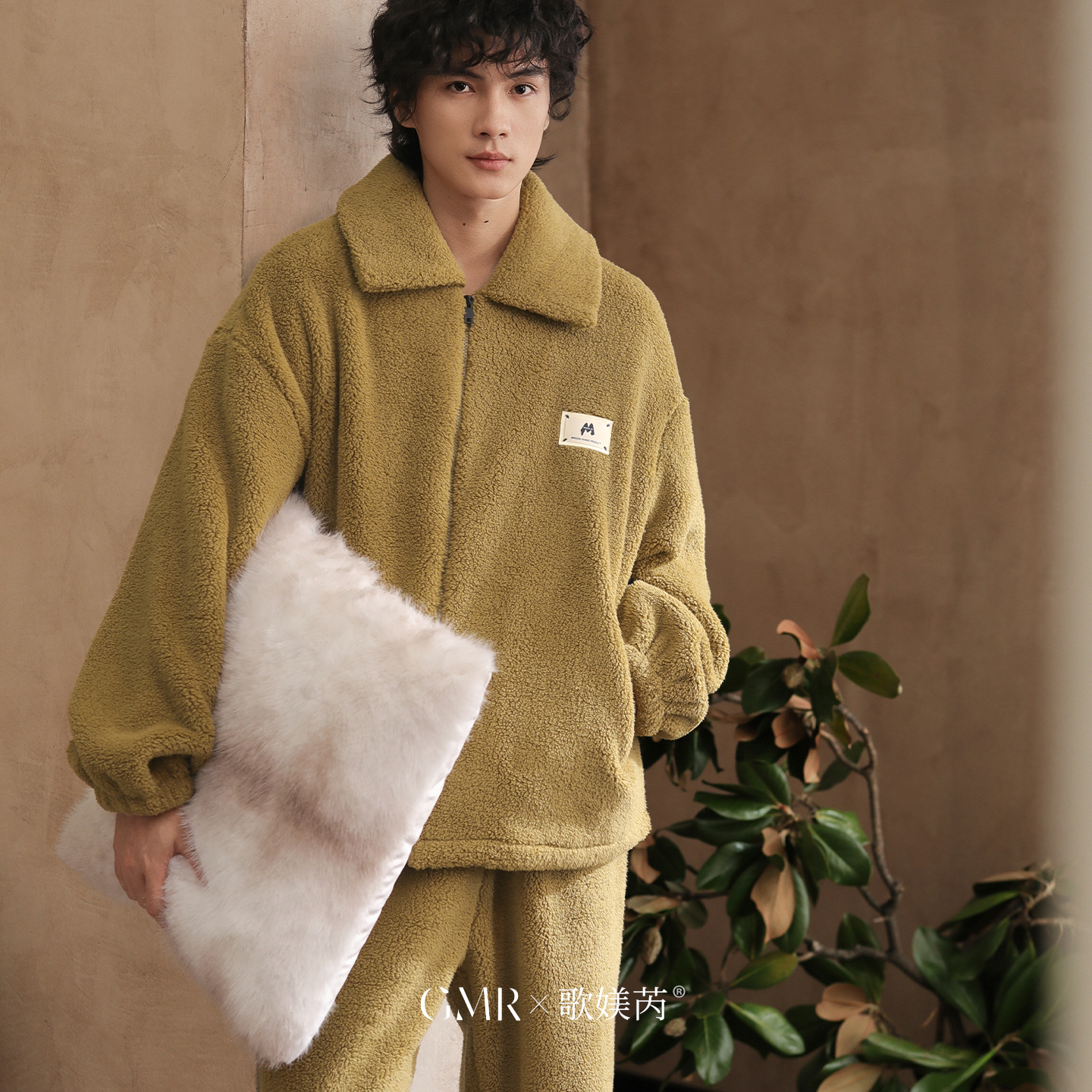 珊瑚绒保暖男士时尚可外穿宽松