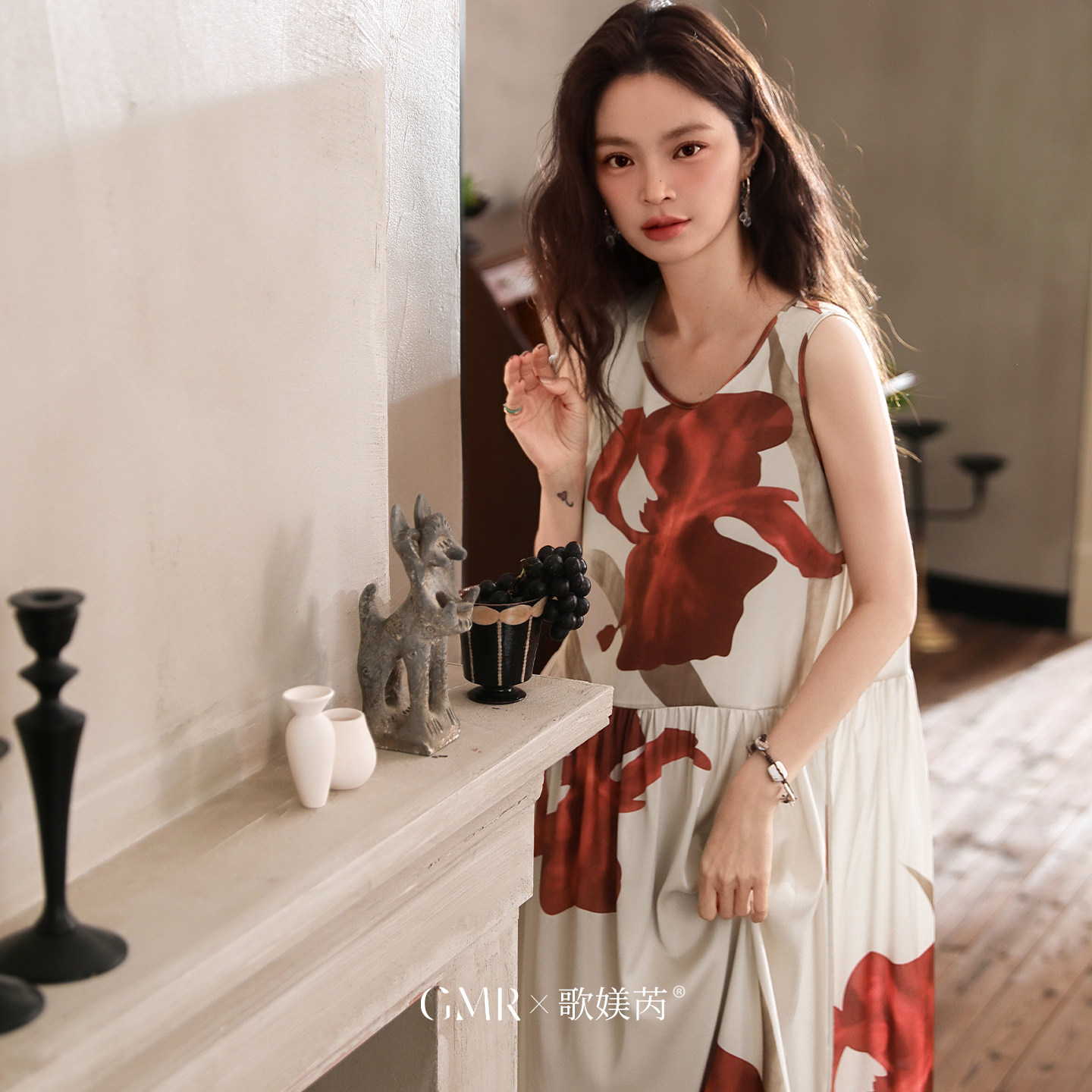 歌媄芮【母亲节礼盒】冰丝睡裙女夏天薄款凉感无袖睡衣优雅家居服