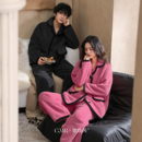 可外穿加绒家居服秋冬情侣 套装 珊瑚绒睡衣冬季 男女士防静电加厚款