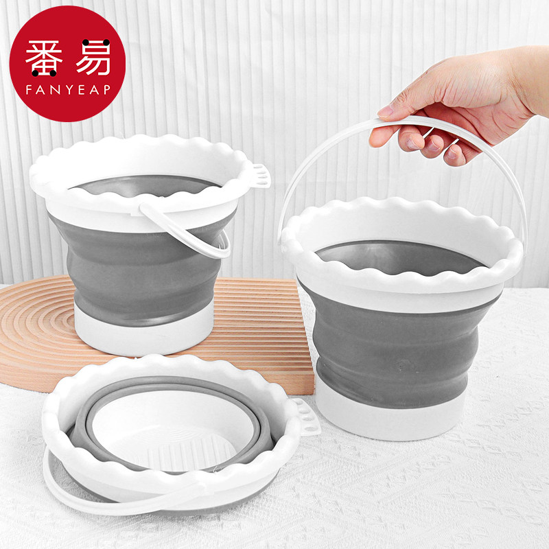 洗笔桶B1pn008-绘画工具可折水桶水粉水彩国画颜料涮笔筒美术生用