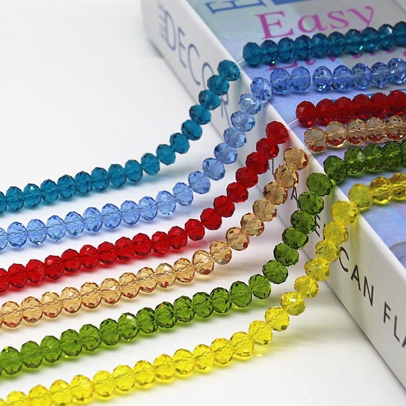 水晶玻璃车轮珠扁珠DIY串珠