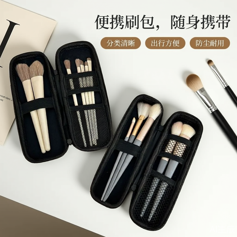 化妆刷包收纳包女便携通用新款随身旅行小号刷子眉笔眼影刷收纳袋