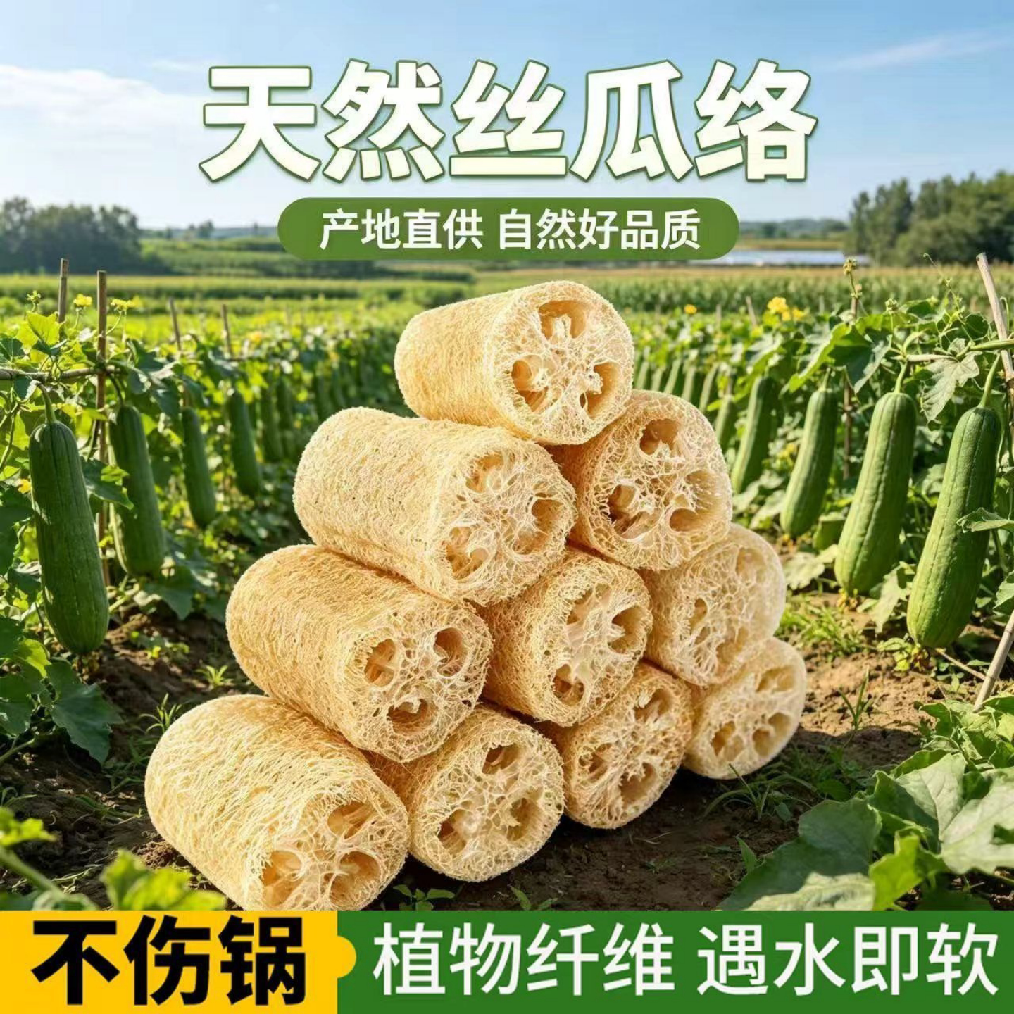 天然丝瓜络洗碗丝瓜瓤不沾油抹布