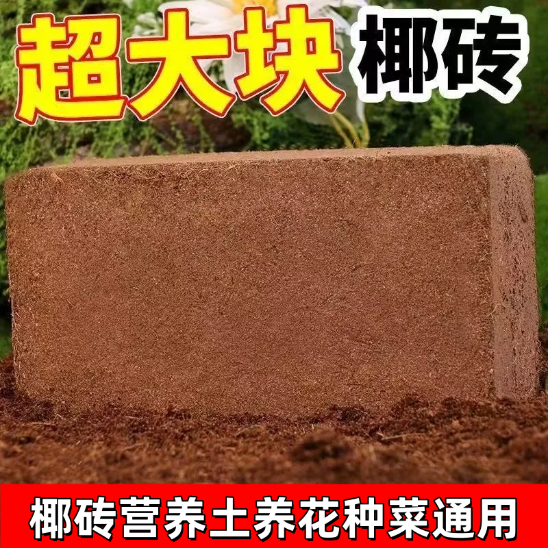椰砖营养土养花种菜通用型椰土壤椰糠种花土多肉育苗种植土耶砖土
