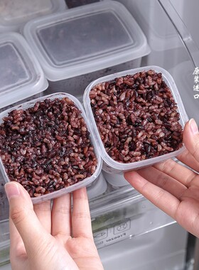 糙米饭分装盒杂粮饭减脂定量保鲜冰箱收纳盒冷冻可微波小饭盒便当