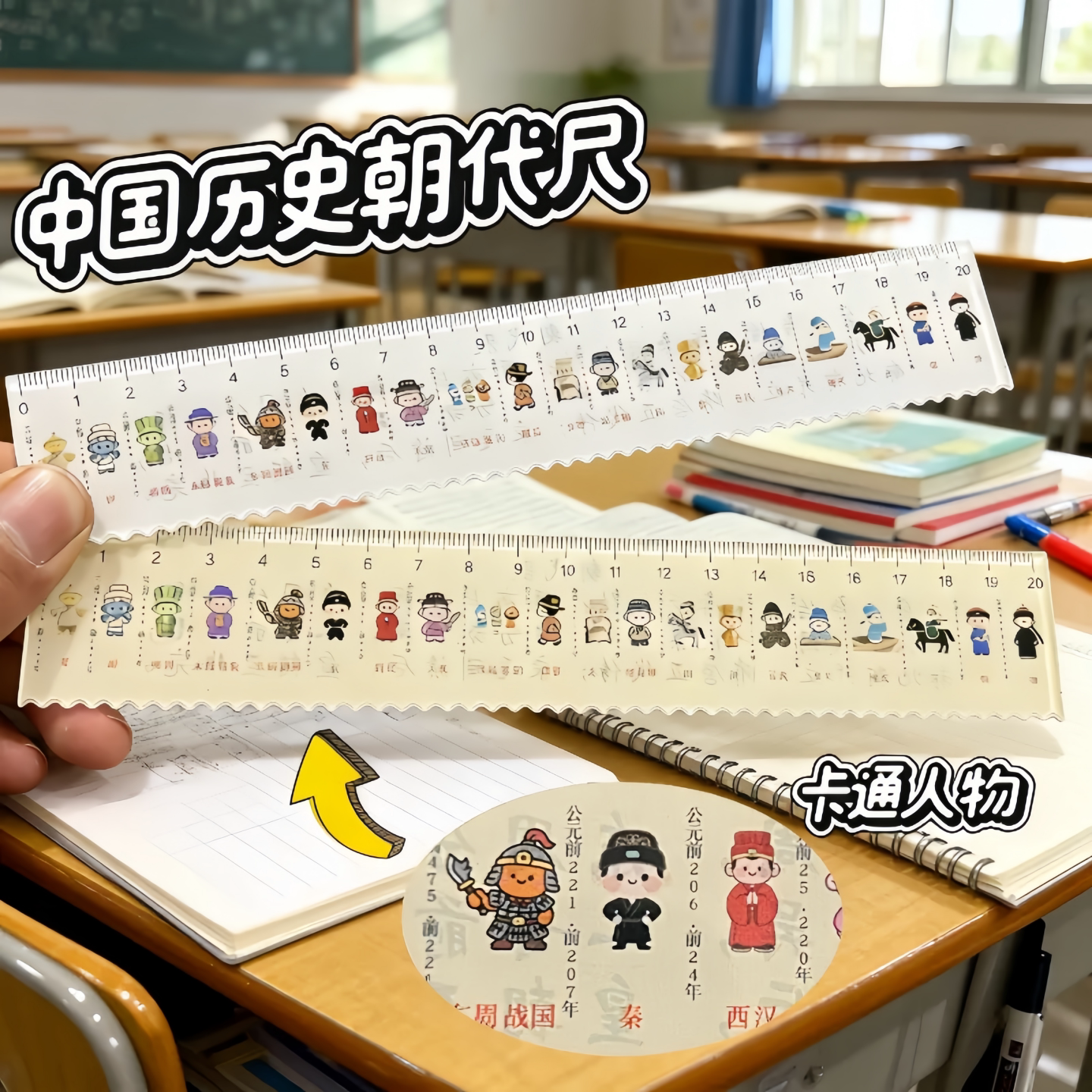 小学生历史朝代时间轴直尺顺序尺