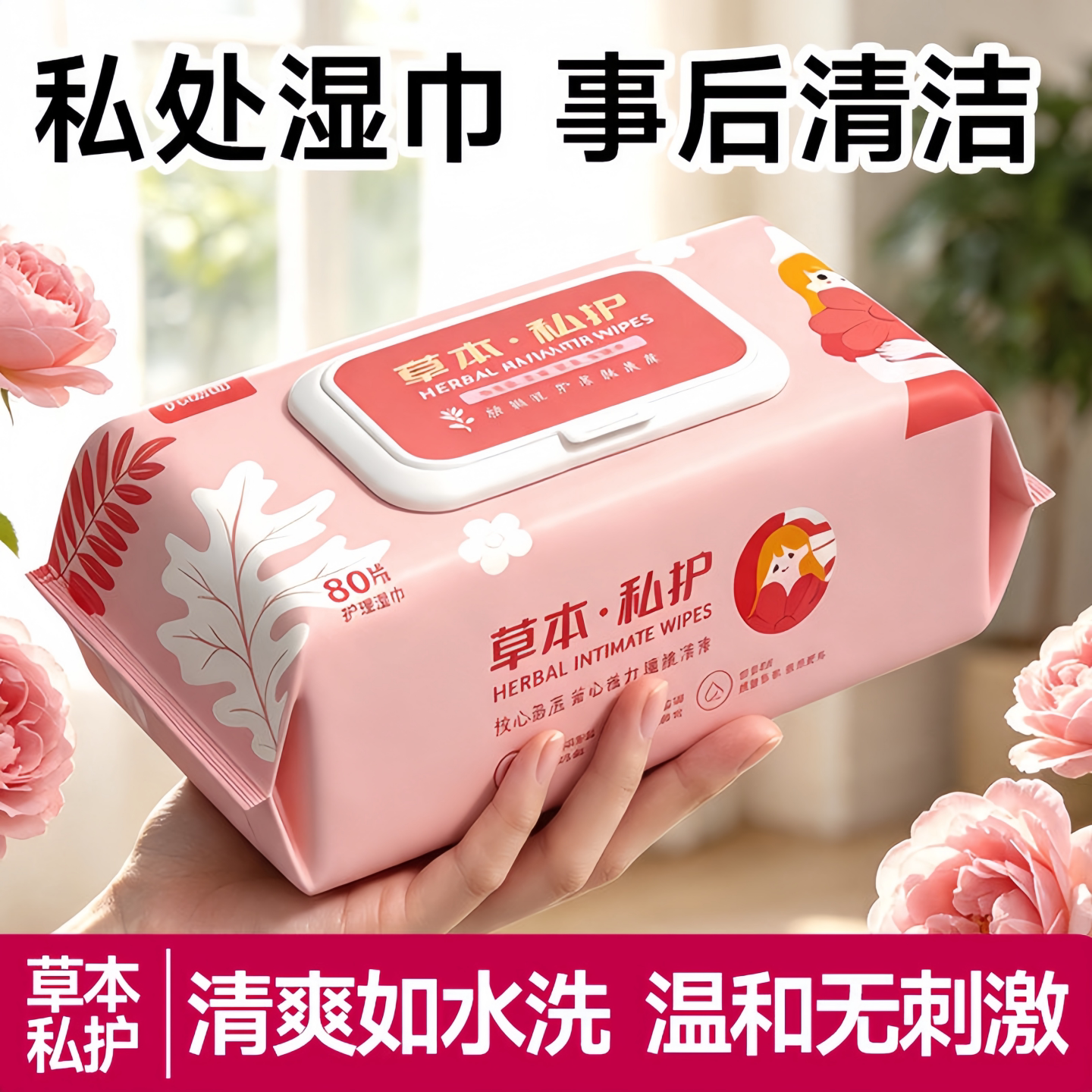 私护湿巾男女士专用卫生可擦私处