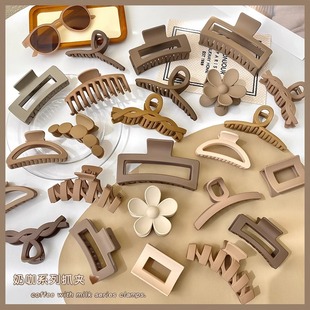 盘头发用的发夹高级感女后脑勺大号抓夹亚克力高级感盘发鲨鱼夹子