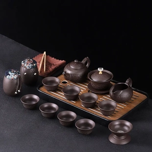 家用 便携式 包户外露营简约日式 功夫茶盘泡新品 紫砂旅行茶具小套装