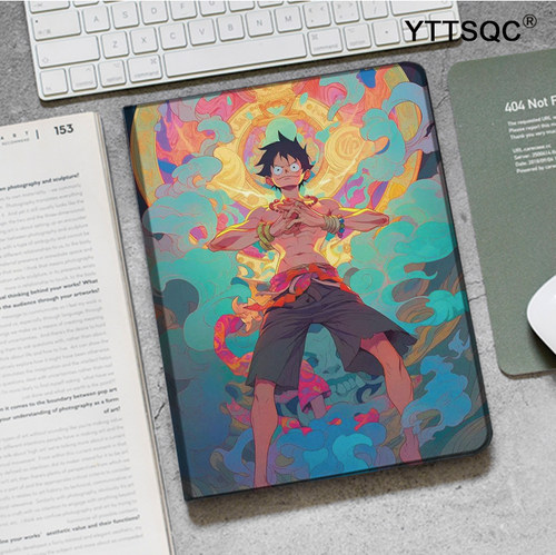 海贼王 路飞动漫ipad10.2适用于air3/4/5保护套matepad pro11笔槽mini5/6皮套Pro12.9荣耀v8小米5/6pro华为M6