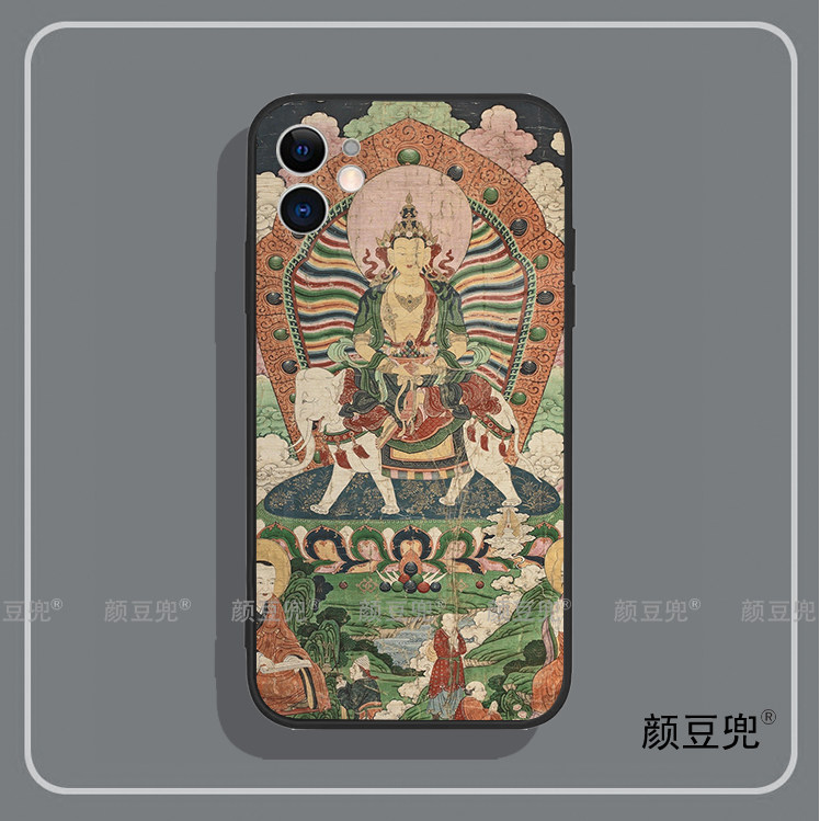 普贤菩萨 吉菩萨适用iphone13promax苹果14Pro荣耀一加ace红米K60保护套IQOO11小米13华为P50三星S23opporeno