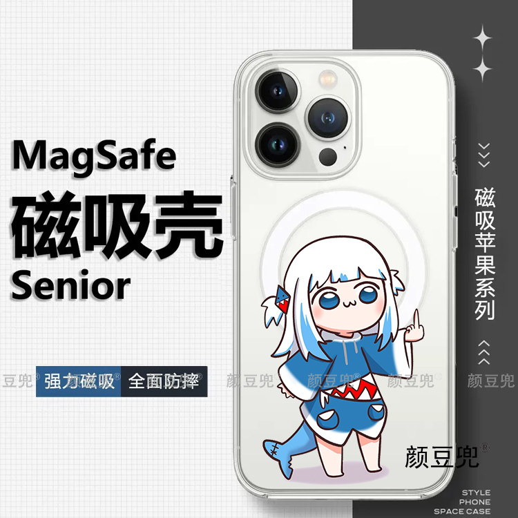 Gawr Gura噶呜古拉hololive鲨鱼娘16 pro max手机壳12适用iphone13promax苹果14Pro红米K60保护套15三星S24