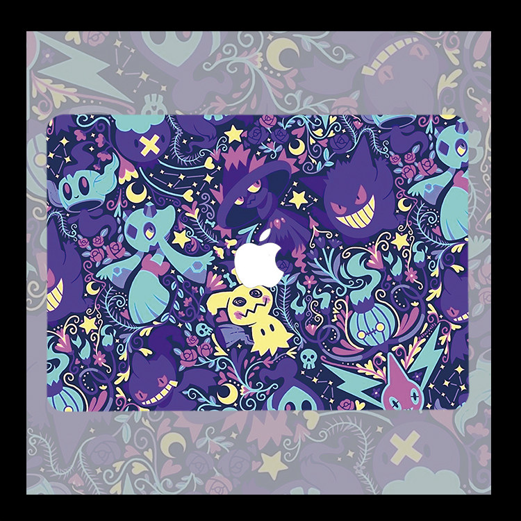 耿鬼鬼斯 谜拟Q宝可梦适用苹果macbook air13.3寸 pro14笔记本12保护壳15寸 Max16芯片Macbook苹果电脑保护套