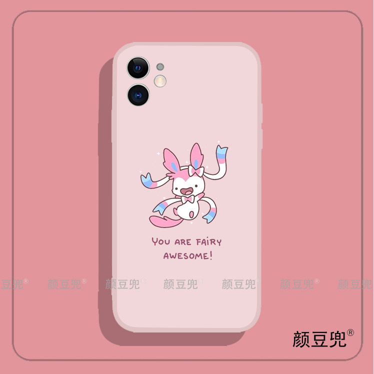 仙子伊布EEVEE宝可梦手机壳12适用iphone13promax苹果14 Pro荣耀一加9r红米K50保护套IQOO11小米9动漫Vivox60