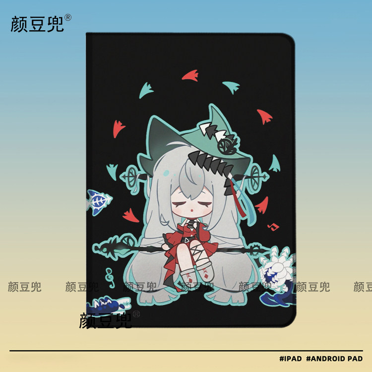明日方舟幽灵鲨 斯卡蒂ipad10.2适用air5/6保护套matepad pro11 Air3笔槽mini56皮套小米5/6pr华为Air11.5S壳