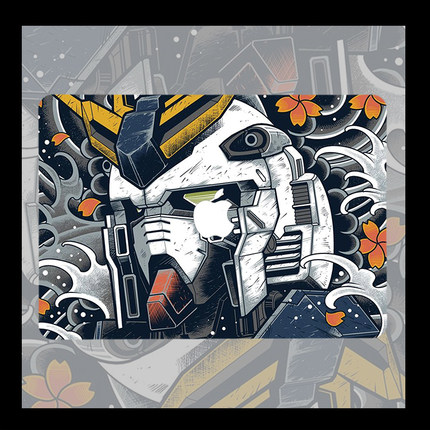 高达机动战士Air13寸电脑壳M4苹果macbook air13 pro14笔记本15寸Macbook苹果电脑保护套Pro16硬壳Pro13动漫