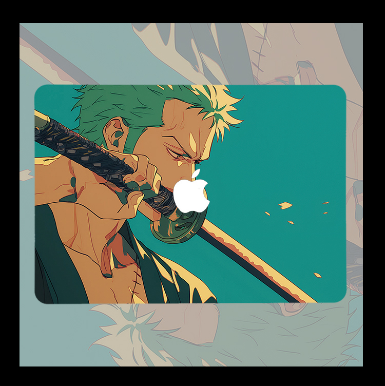 索隆海贼王 周边动漫适用苹果macbook air13.3寸pro14笔记本12保护壳15寸Max 16周边M1芯片Macbook电脑保护套