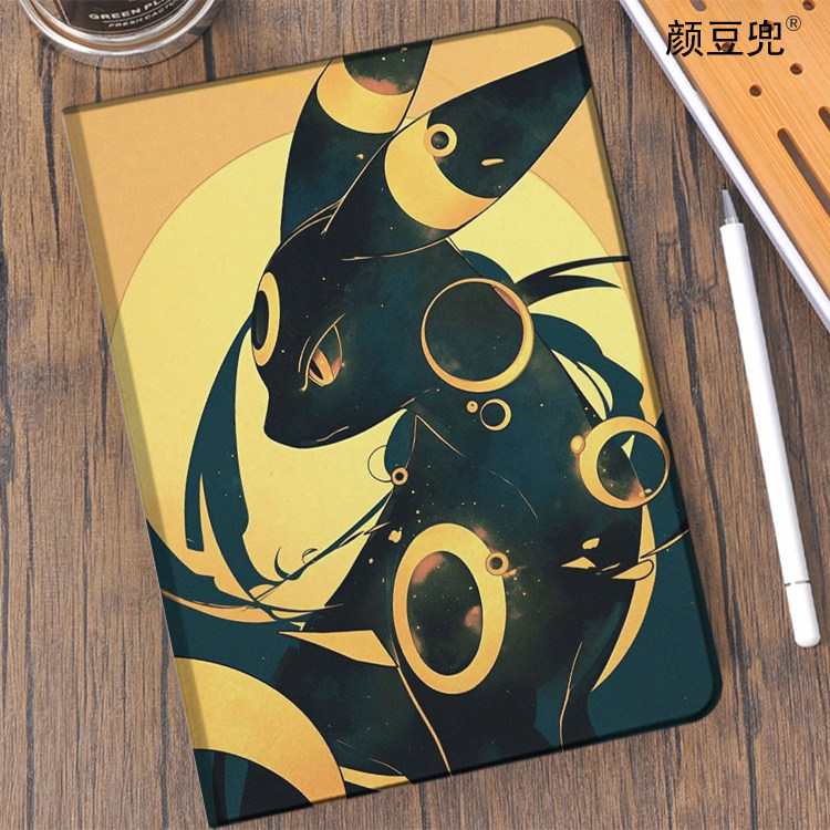 月亮伊布 家族 宝可梦ipad10.2适用air5/6保护套matepad pro11 Air3笔槽mini5 6皮套小米5/6pro12.9华为Air壳