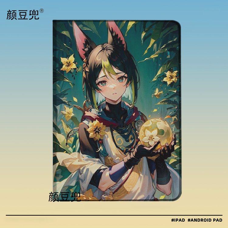 提娜里 原神 ipad10.2适用于air3/4/5保护套matepad pro11笔槽mini5/6皮套Pro12.9荣耀v8pro小米5/6pro华为M6
