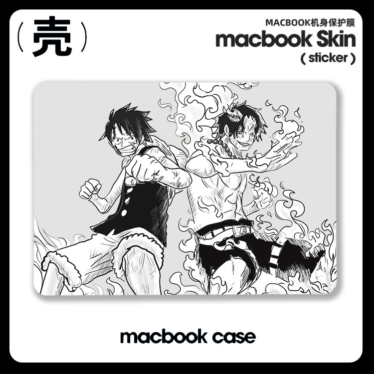 海贼王 路飞艾斯动漫适用苹果macbook air13.3寸 pro14笔记本12保护壳15寸Max16 Macbook苹果电脑保护套M3壳