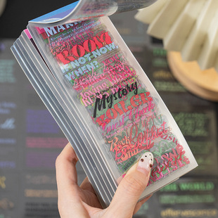 文学星象系列pet英文贴纸书 ins风百搭素材手帐手机背卡diy装饰贴