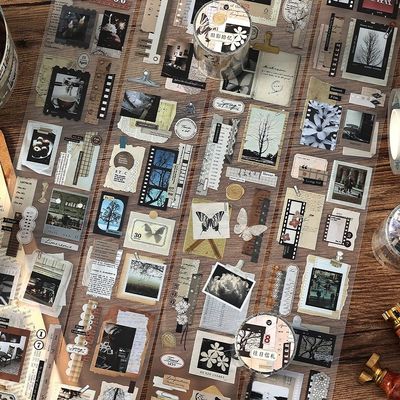 影像诗集系列雾面PET胶带 轻复古胶片素材diy手帐水杯拼贴装饰贴