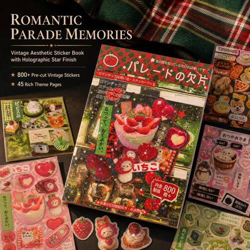 Japanese Sticker Book 45 Sheets, 800+ Manga-Style Stickers