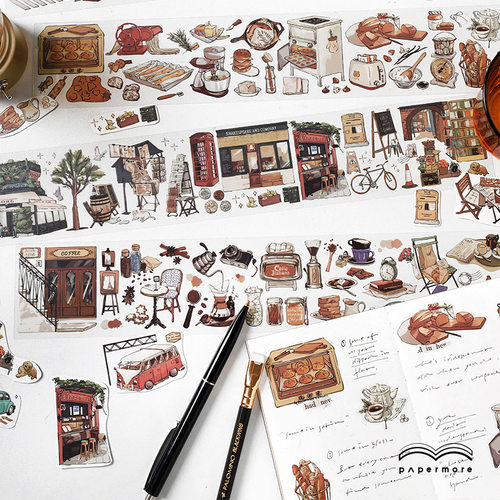 长条胶带速写旅行日记系列创意