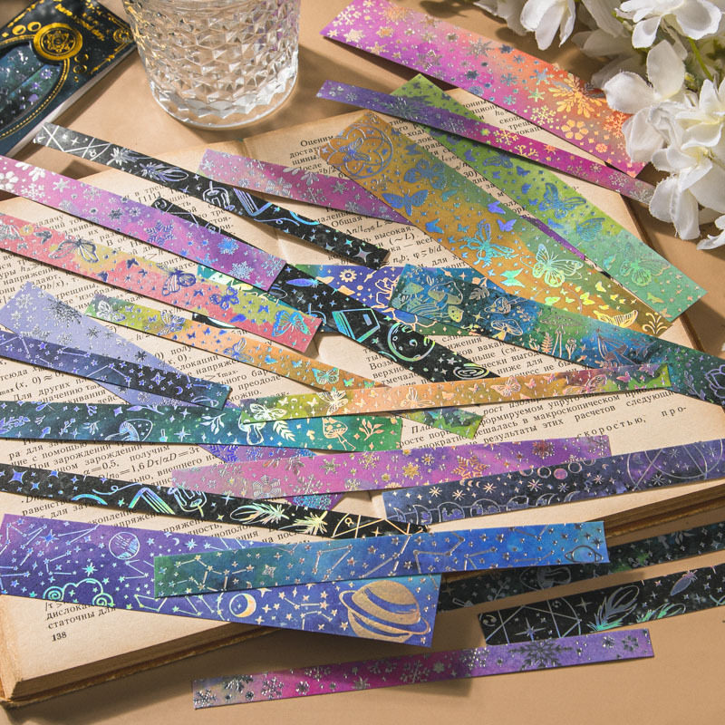 星辰可摘系列星空主题长条贴纸包20张创意ins风手帐素材装饰贴画