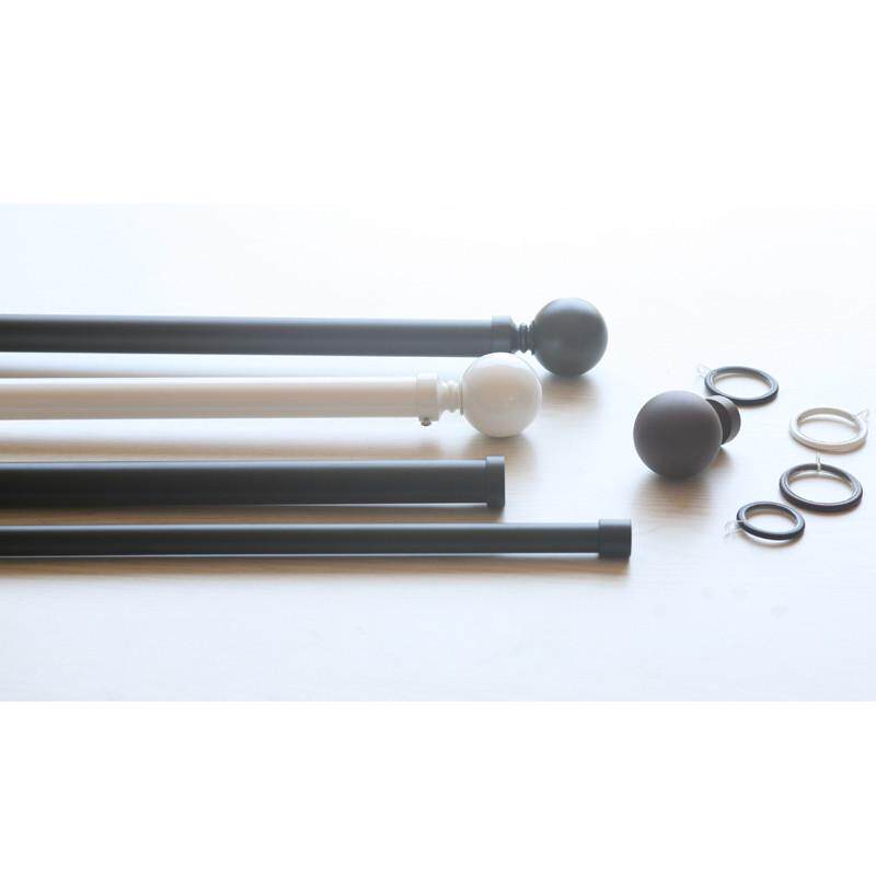 如意29 美式简约风格 铁艺黑色白色窗帘静音单杆罗马杆（多色)