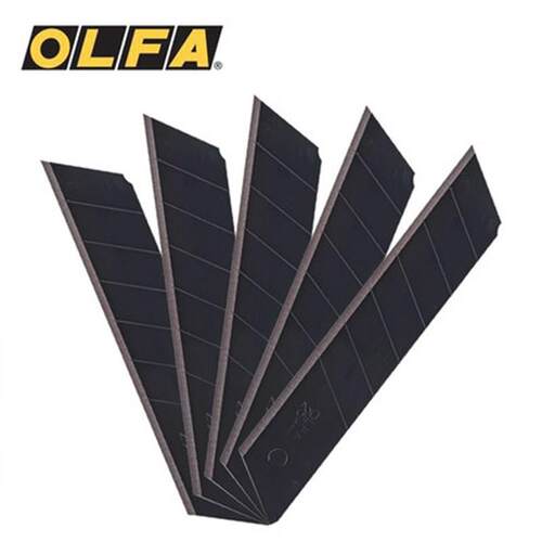 OLFA日本切割刀重型黑刃刀片25mm5片装HBB-5B锋利耐用