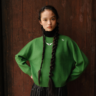 ｜Lazy 岳下 ｜极简慵懒落肩宽松羊毛衫 懒羊衫 Wool