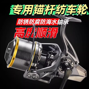 专用锚杆纺车轮远投轮间隙纺车轮斜口锚鱼轮锚杆海竿14000型渔轮