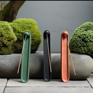 北欧简约侘寂风线香香托香座香薰香插小众中古复古摆件雕塑艺术