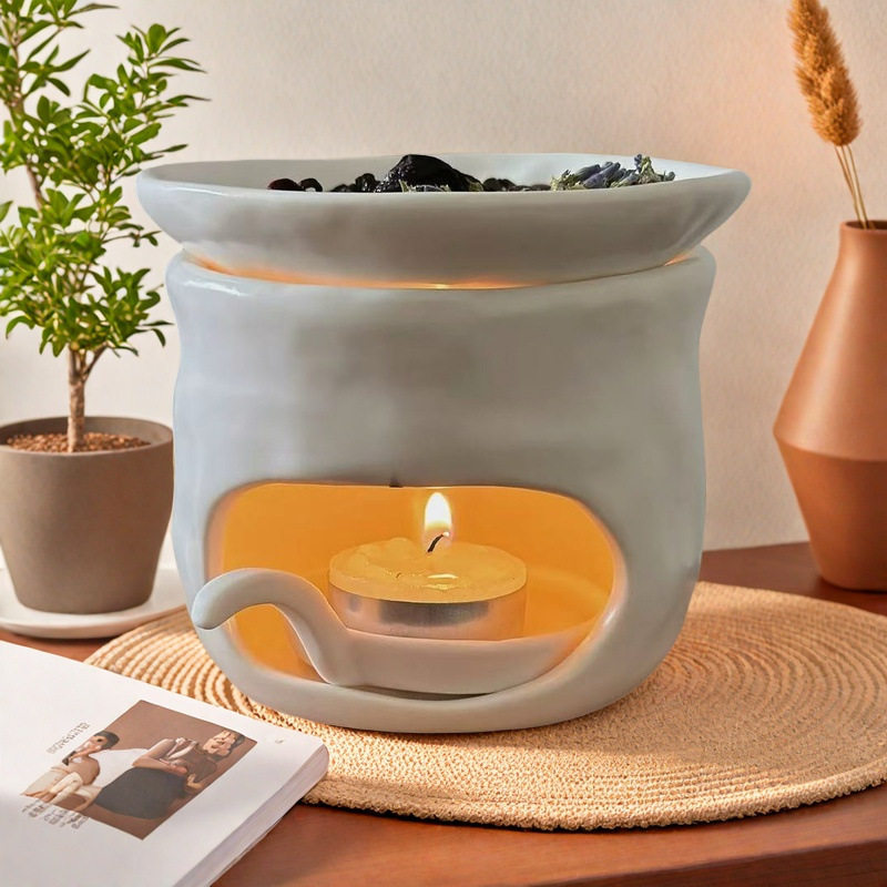 陶瓷烘烤炉烤茶炉烤雪松扩香炉香薰炉可干烧茶叶提香炉围炉煮茶器,家居饰品,香薰炉,淘宝优惠券,粉丝福利购,淘宝优惠卷