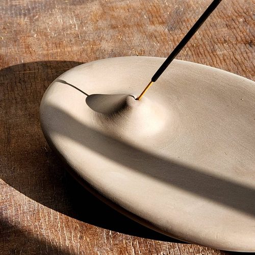 简约水泥线香盘香插冥想家居摆件